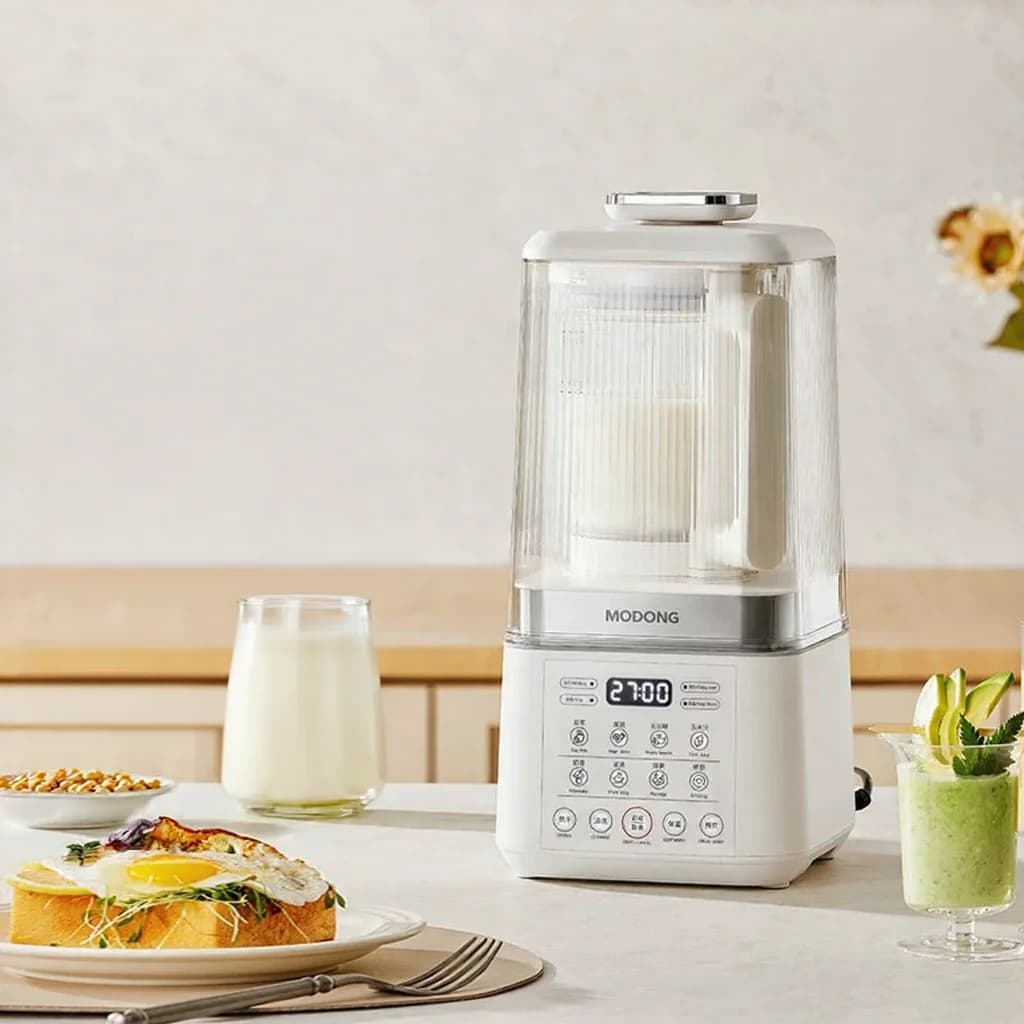 Soojendusega blender supi, mahla, beebitoidu ja sojapiima jaoks