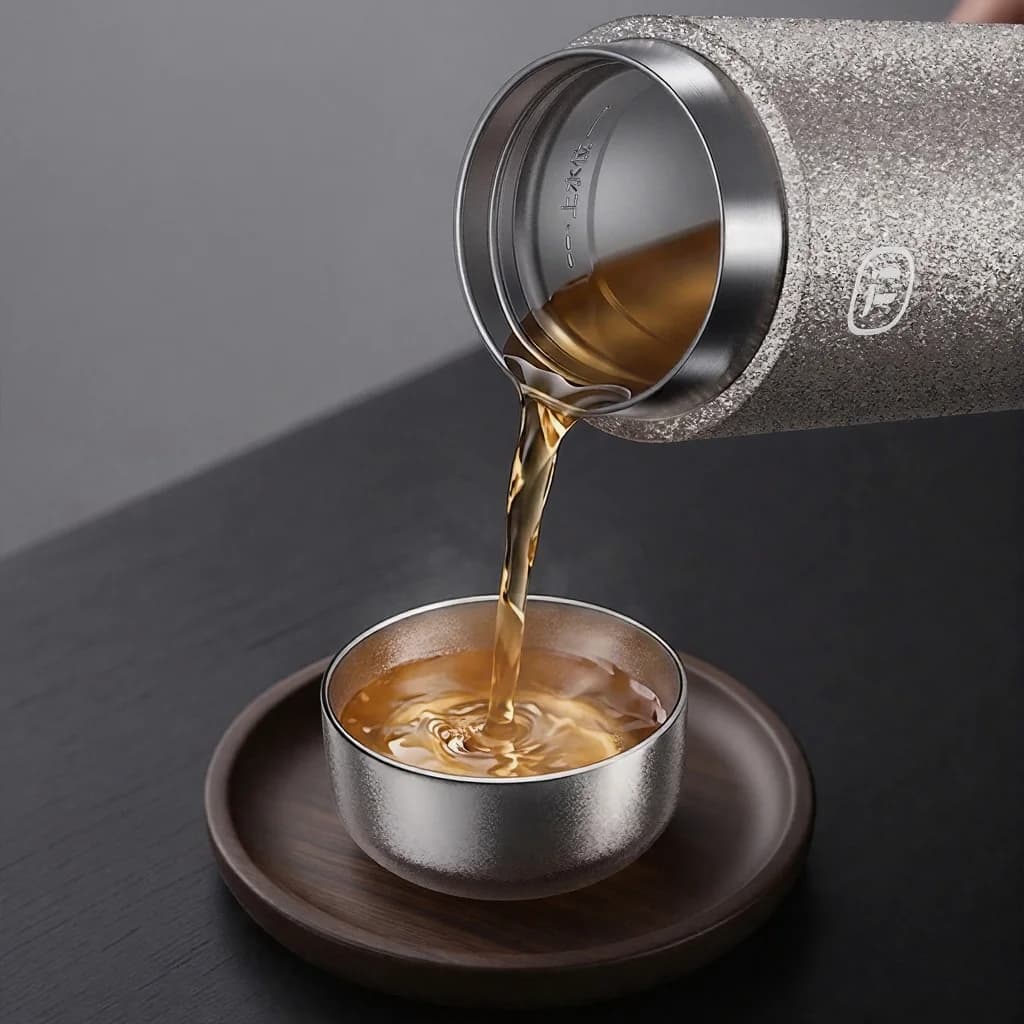 Puhas titaanist Kung Fu teetassikomplekt, 2 tassi, 55 ml