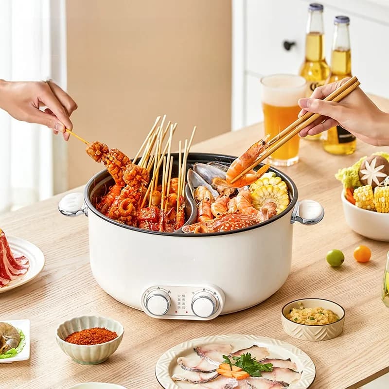 Kahe reguleerimisega elektriline hot pot 6L suure mahuga mittenakkuv