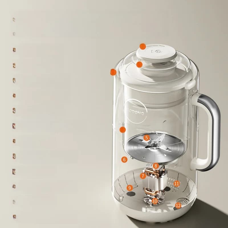 Kuumutav blender 1,2L mahutavusega, puutejuhtimine, roostevaba teras