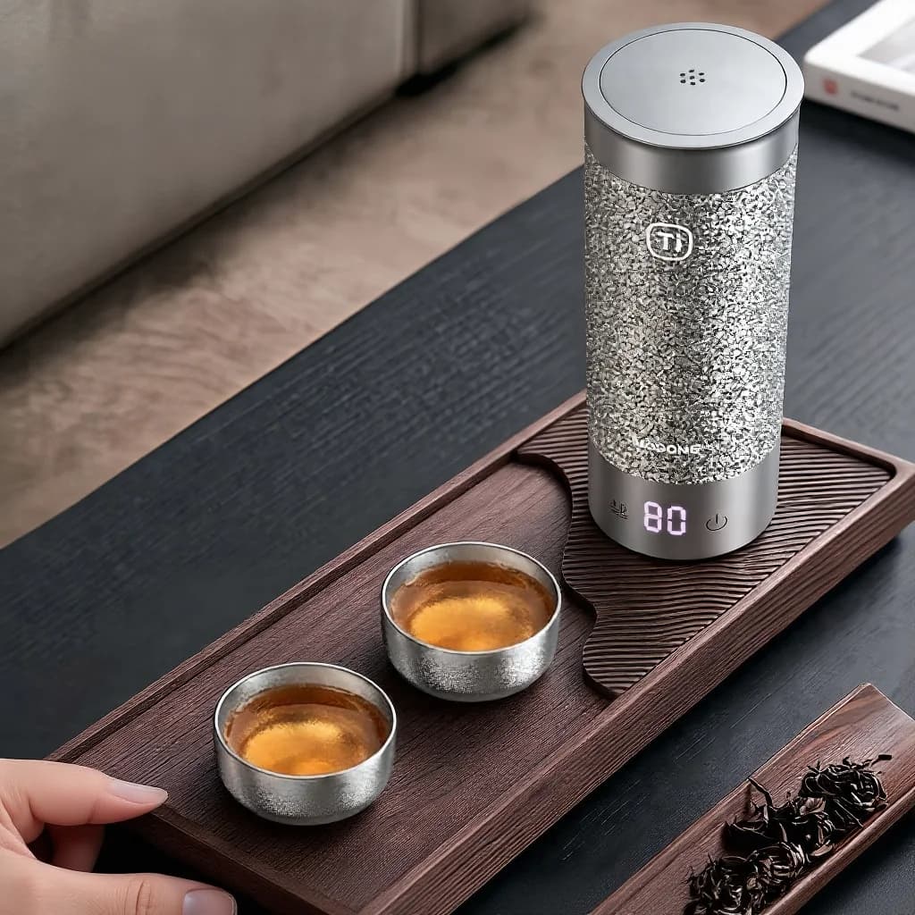 Puhtast titaanist Gongfu teetasside komplekt 55ml, käsitöö, lihtne viimistlus