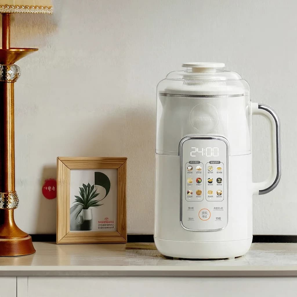 1,2L sojapiima valmistaja ja blender kuumutusega, roostevabast terasest sisepotiga