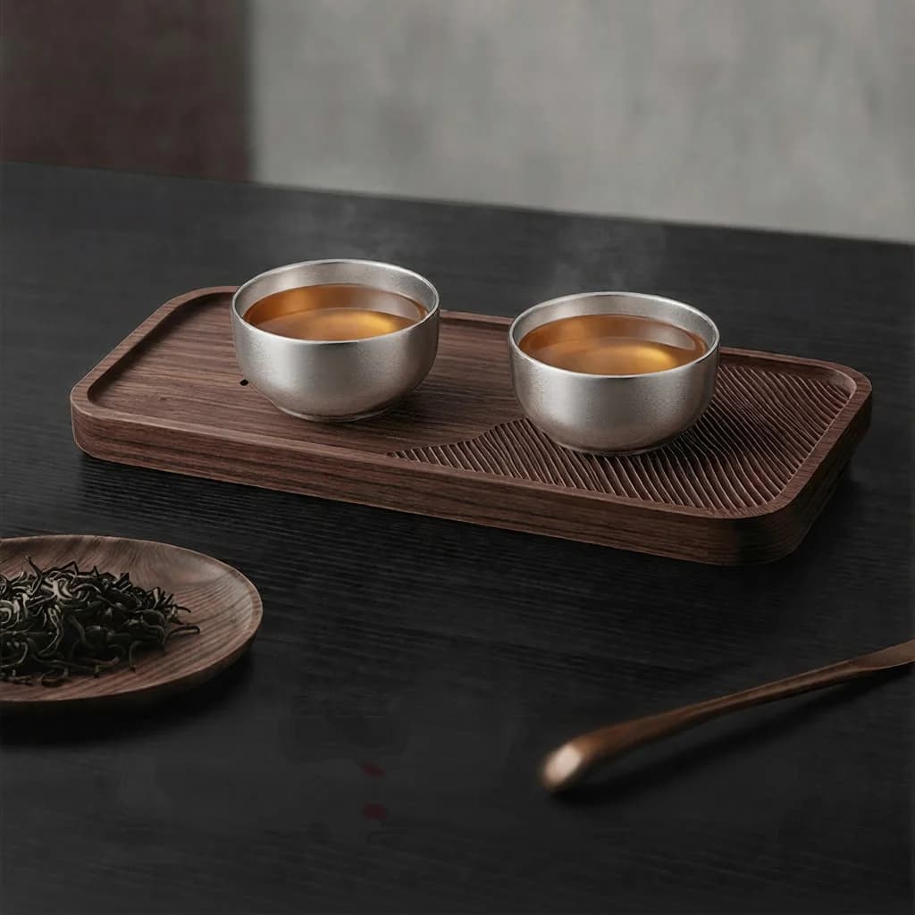 Puhtast titaanist Gongfu teetasside komplekt 55ml, käsitöö, lihtne viimistlus