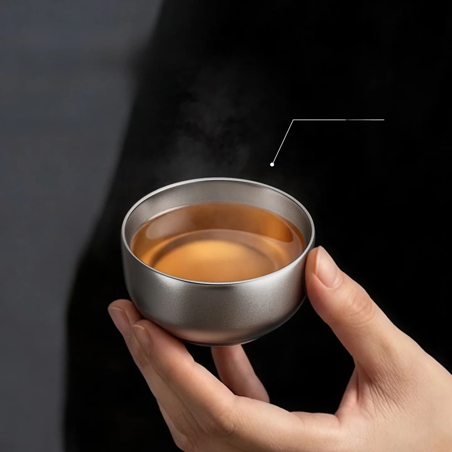 Puhas titaanist gongfu teetasside komplekt 55ml käsitsi valmistatud lihtsa viimistlusega