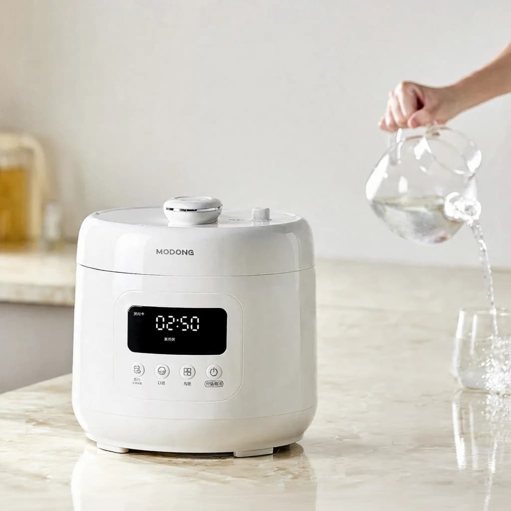 4L elektriline survekeetja keraamilise sisepotiga, 800W, 17-24H taimer
