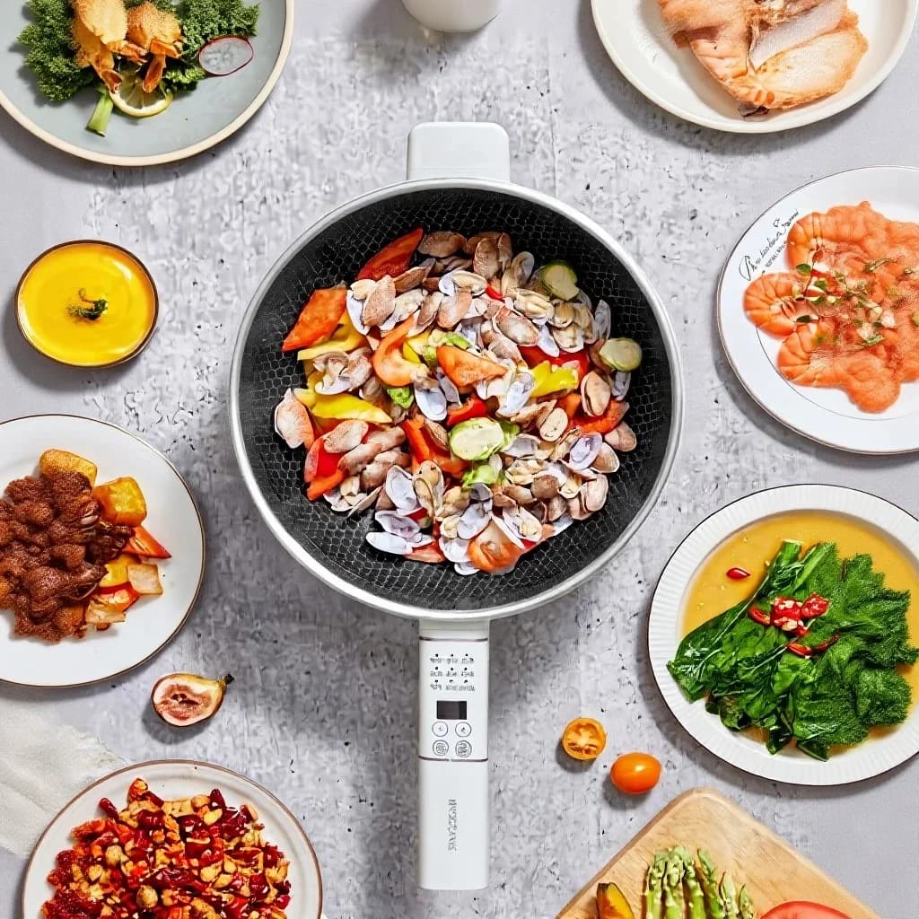 Elektriline multifunktsionaalne hot pot aurukorviga 5L 220V