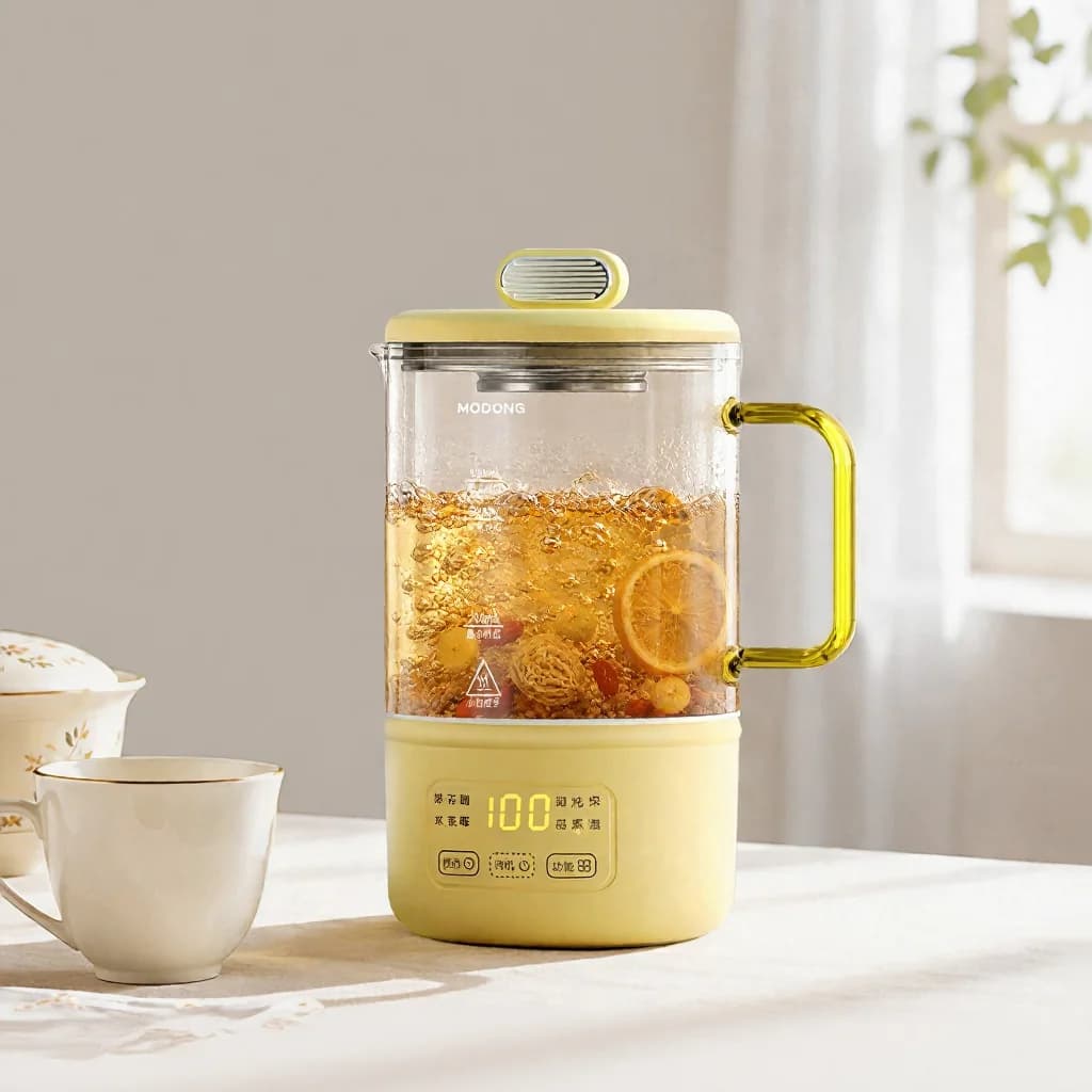Klaasist elektriline tervisepott 600ml 500W koos soojashoidmise ja taimeriga