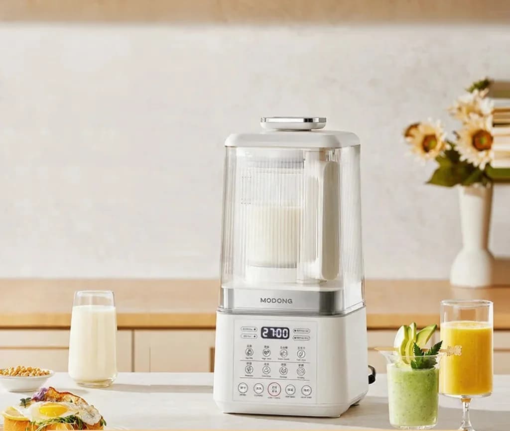 Soojendusega blender supi, mahla, beebitoidu ja sojapiima jaoks