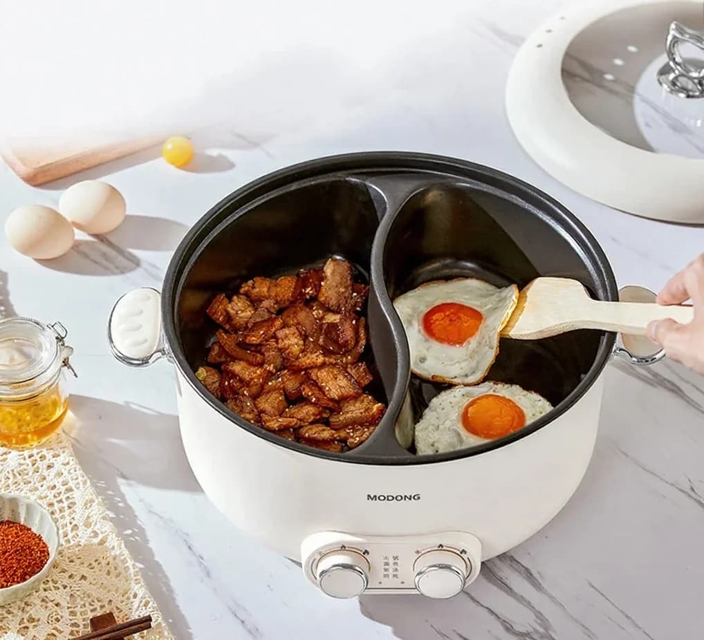 Kahe reguleerimisega elektriline hot pot 6L suure mahuga mittenakkuv