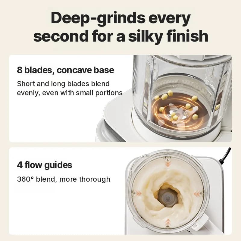 Soojendusega blender supi, mahla, beebitoidu ja sojapiima jaoks