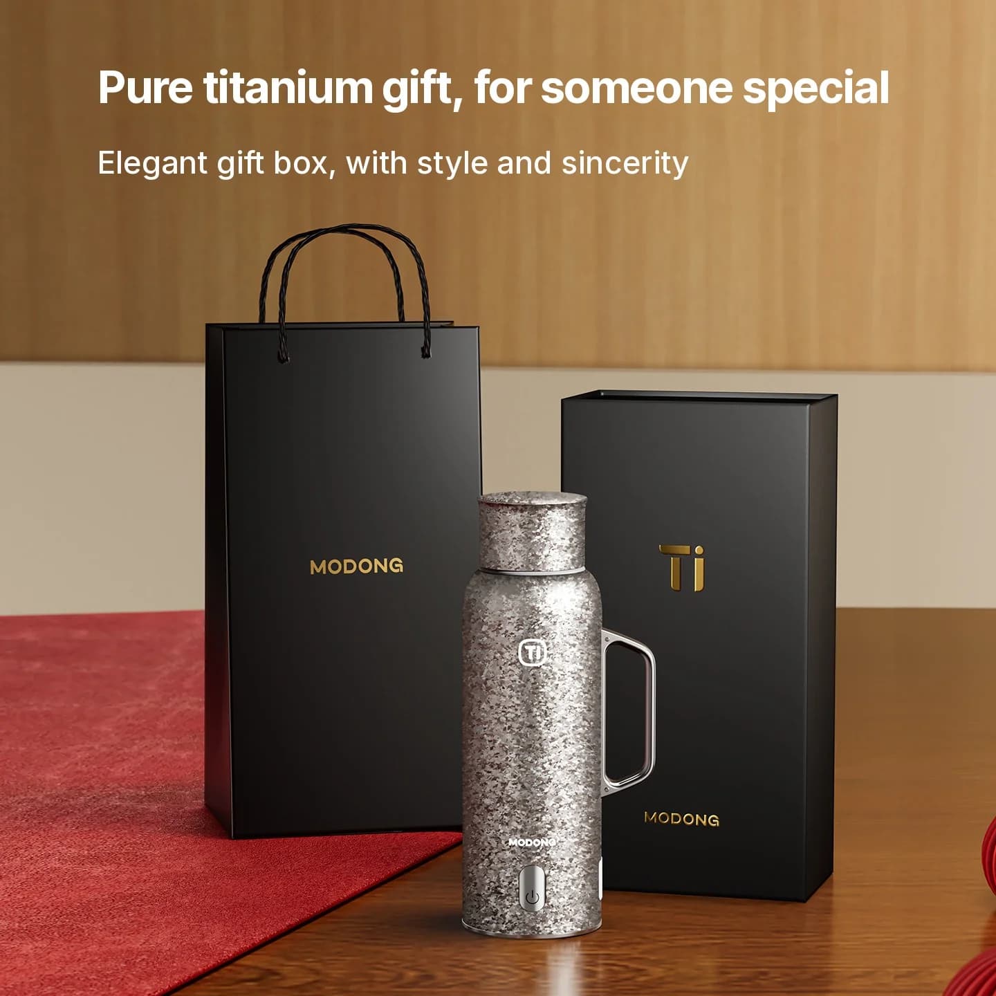 Puhas titaanist termostass temperatuurinäiduga, 601-700ml