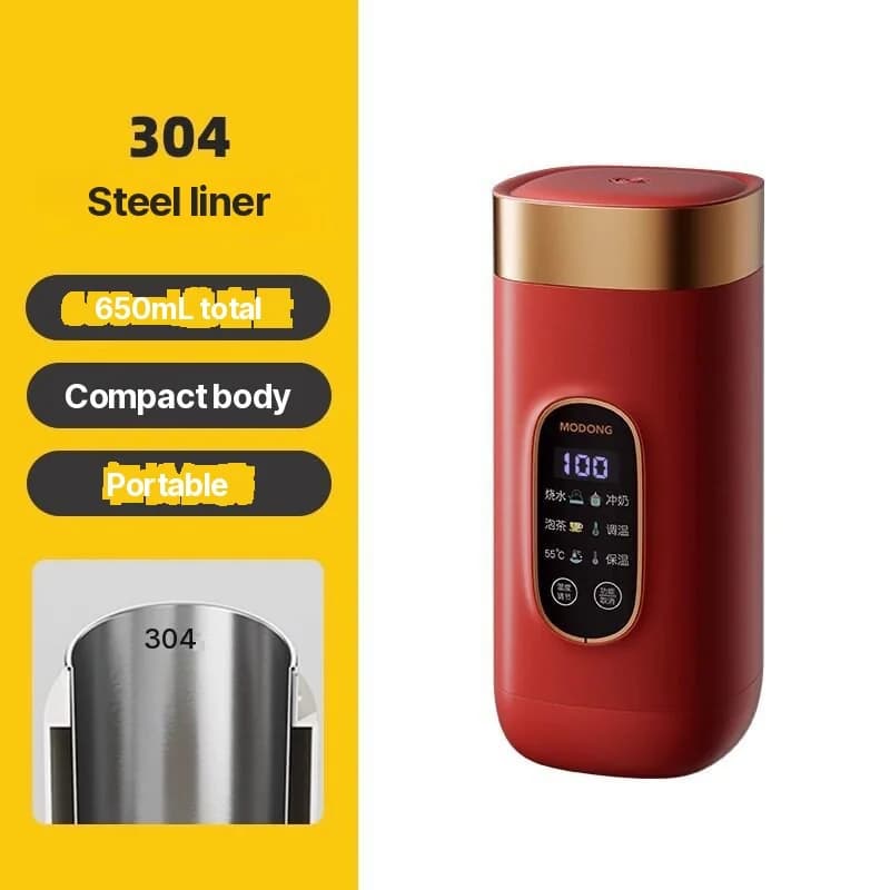 Kaasaskantav elektriline soojendusega veetass 650ml 304 sisetoru 220V
