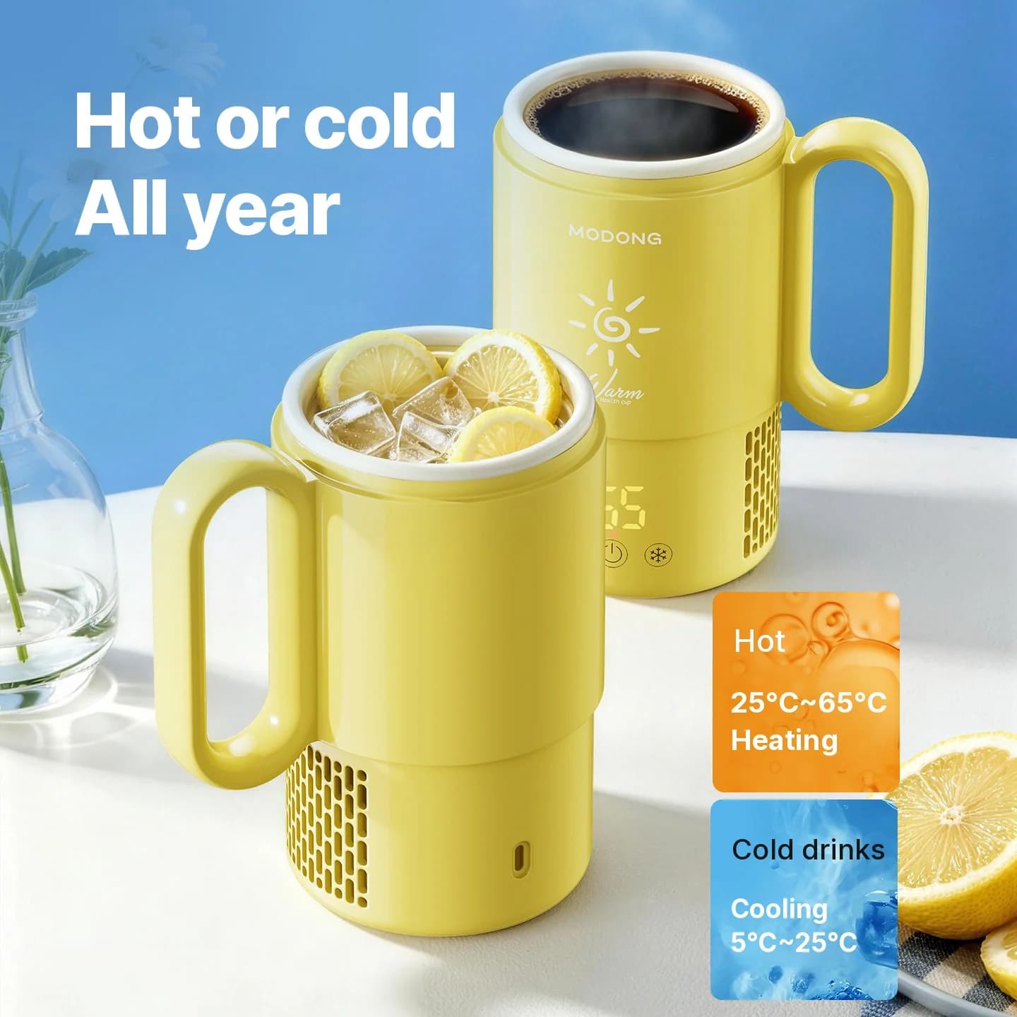 Mini jahutus- ja kuumutustass 450mL 36W puutetundliku juhtimisega