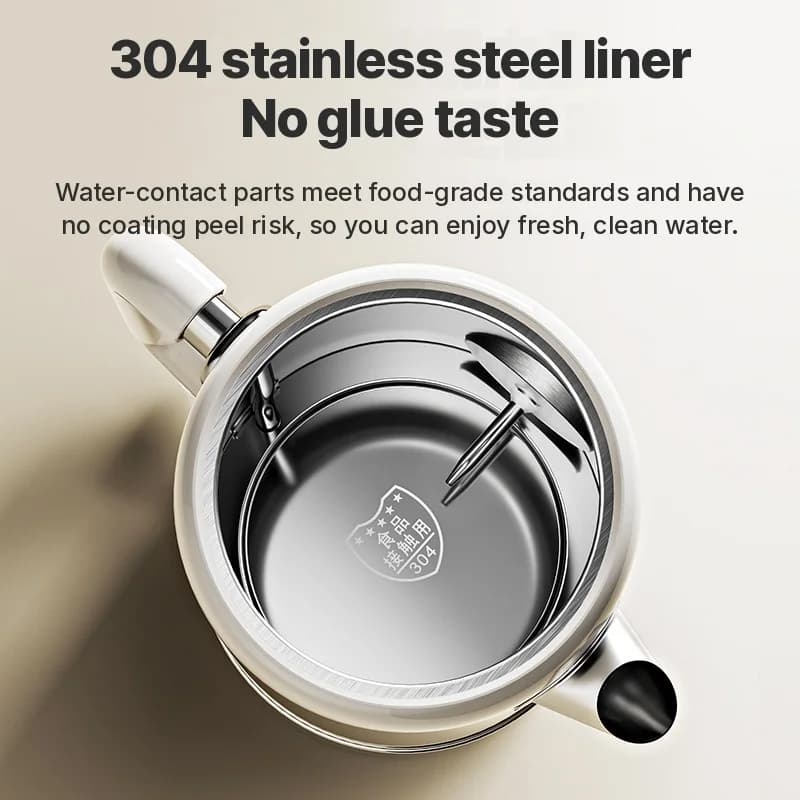 304 roostevabast terasest elektriline veekeetja 1.8L, soojashoidmine 1500W