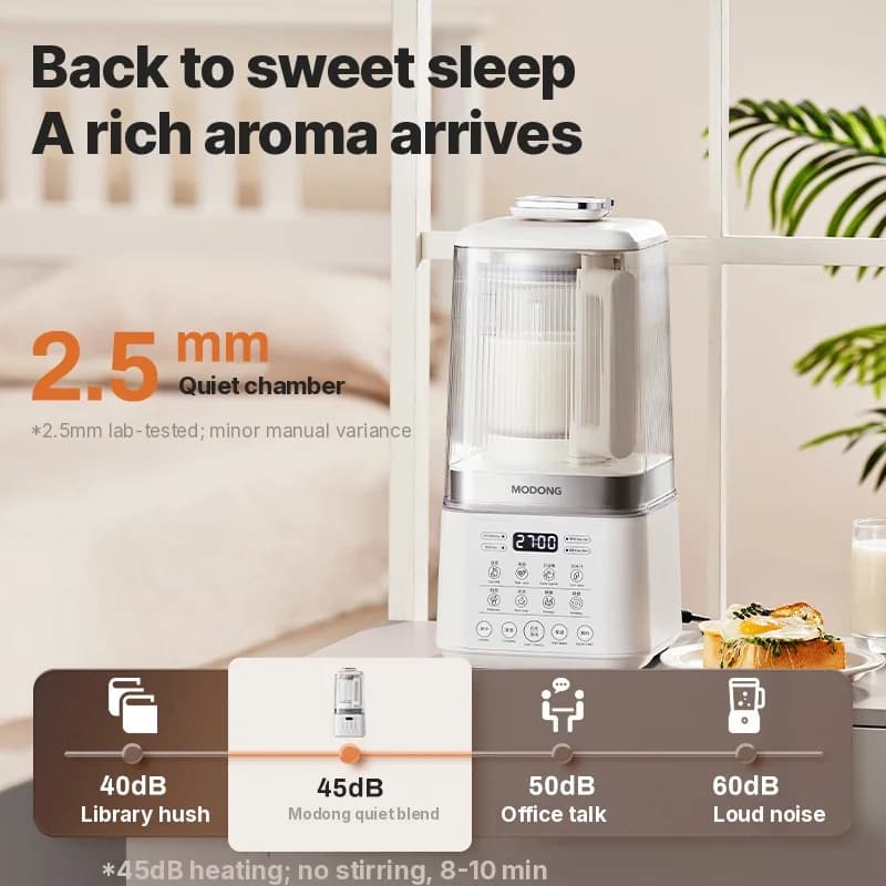 Kuumutusega blender supi, mahla, beebitoidu ja sojaubade piima jaoks
