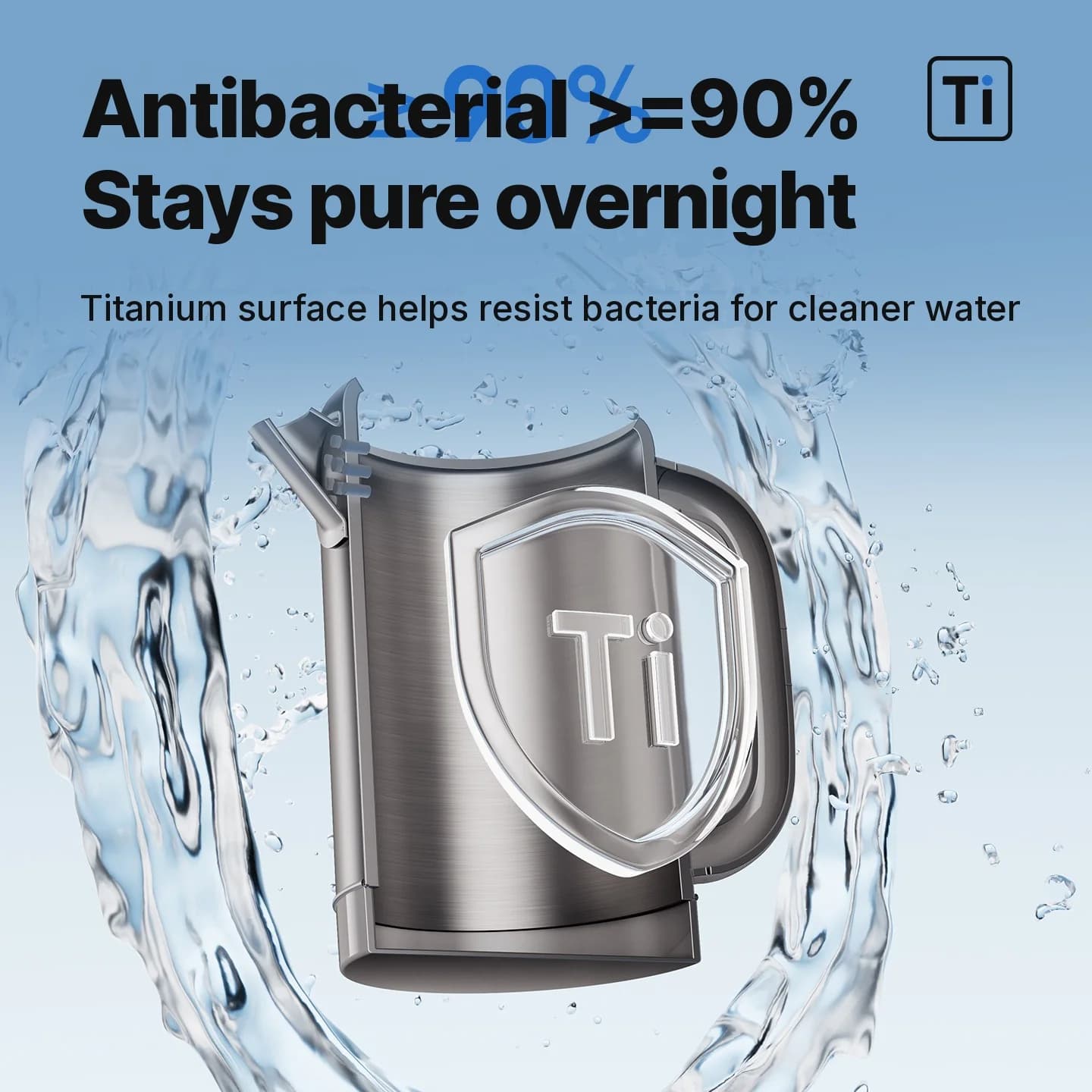 Puhast titaanist elektriline veekeetja 1.8L temperatuuri kuvariga