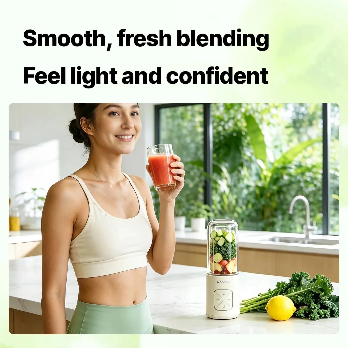 Kaasaskantav juhtmevaba blendertops mahla ja smuutide jaoks