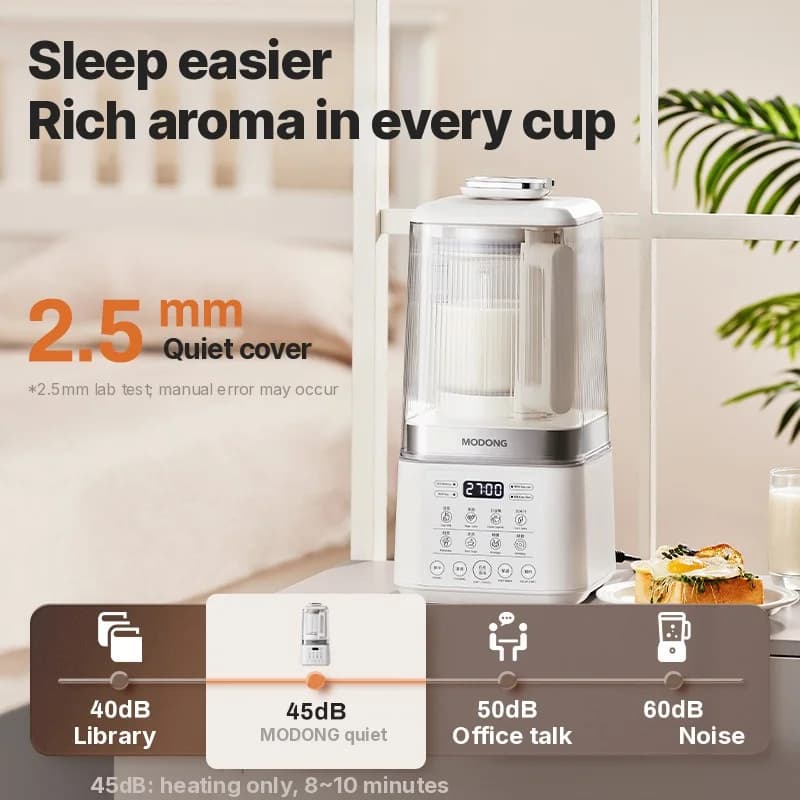 Soojendusega blender supi, mahla, beebitoidu ja sojapiima jaoks