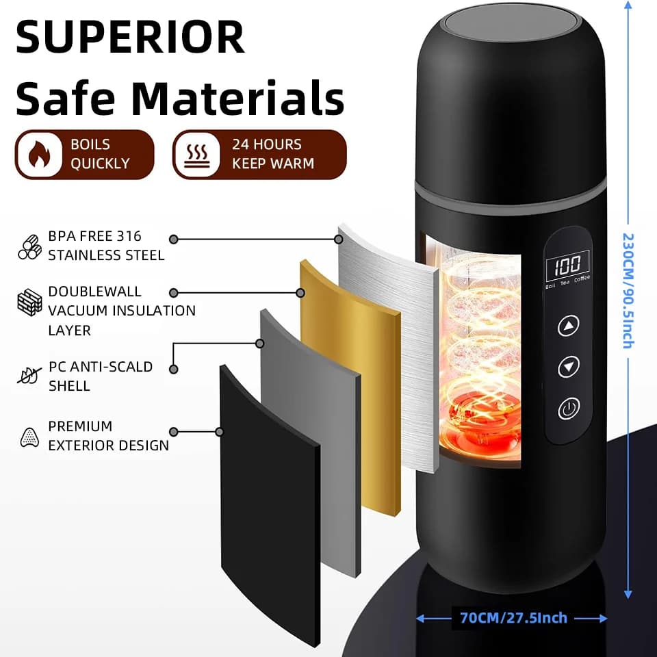 500ml 12V/24V auto soojenduskruus