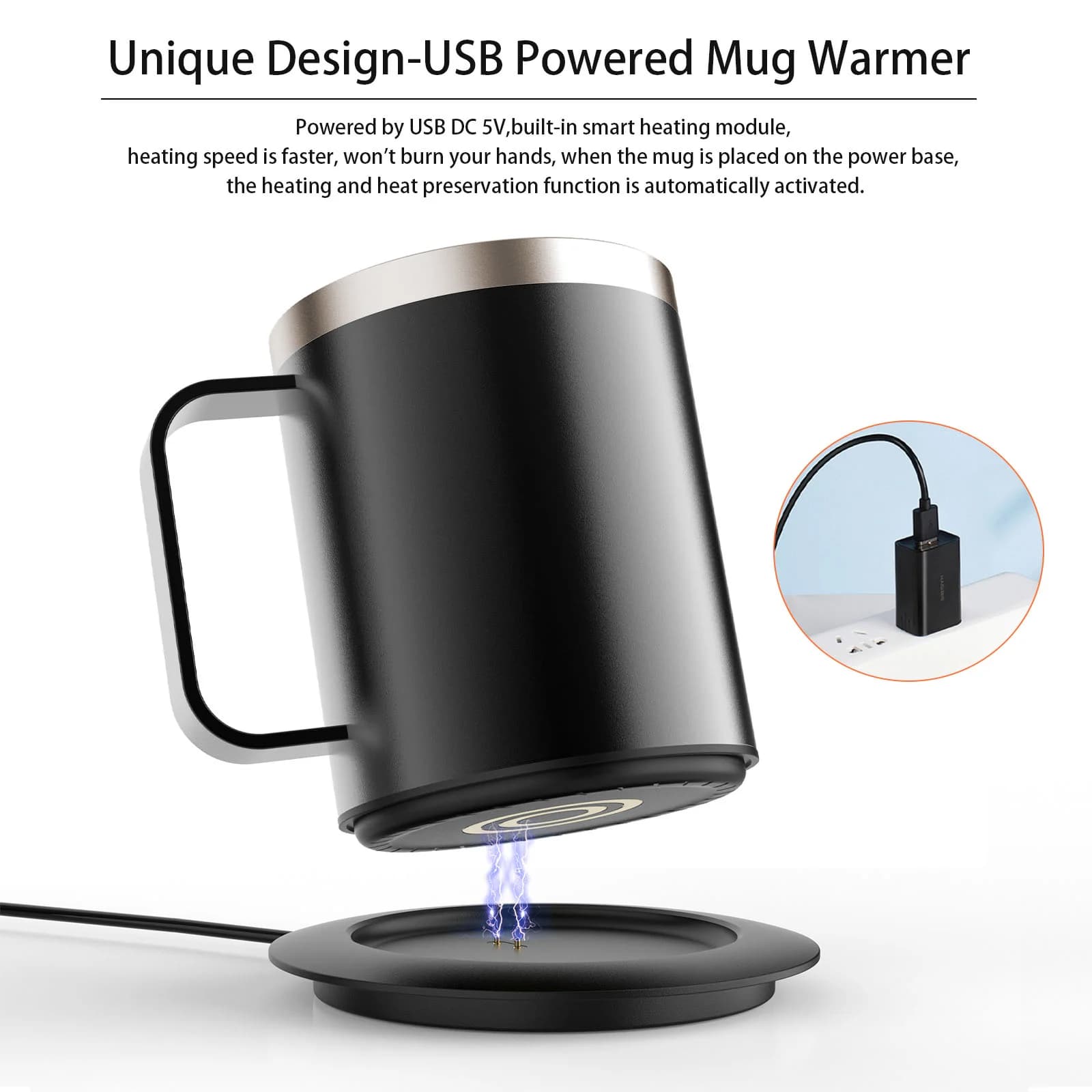12oz USB soojendusega kohvitass