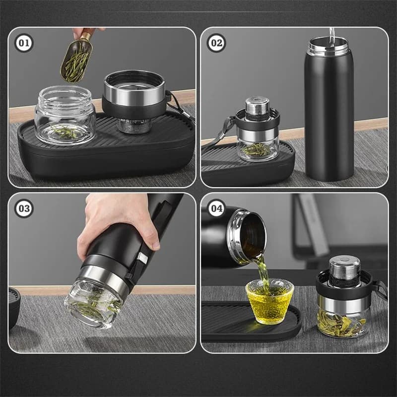 750ml/1100ml teesiiniga termospudel